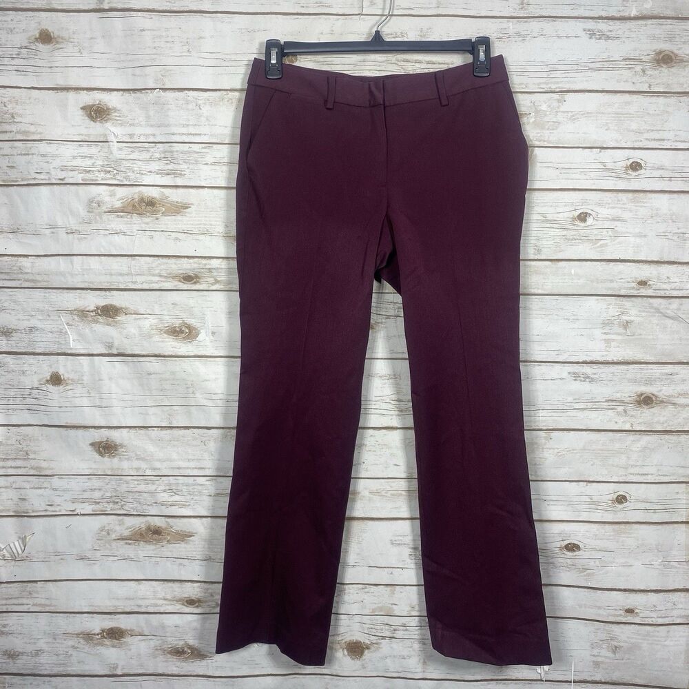 Talbots‎ Women Barely Boot Curvy Fit Stretch Pants Burgundy Size 8